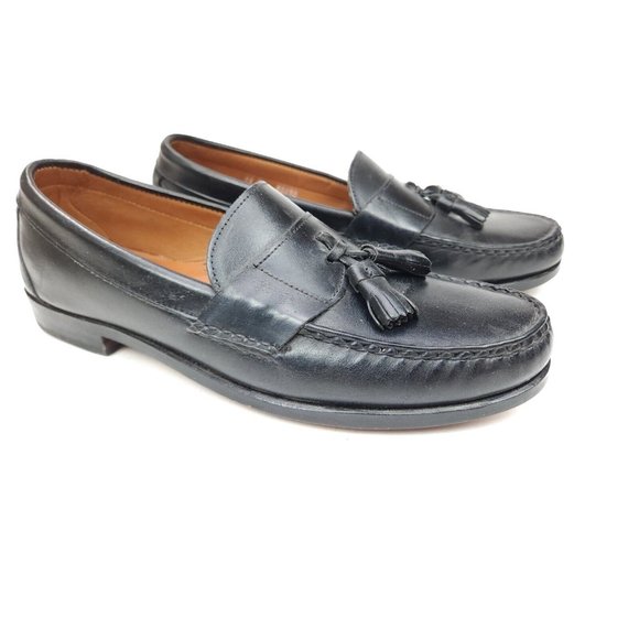Allen Edmonds SCHREIER  Men\'s Tassel Loafers 11 B Black Dress Shoes DISCONTINUED main image 6